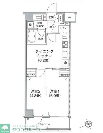 ティモーネプレミアム押上イーストの物件間取画像